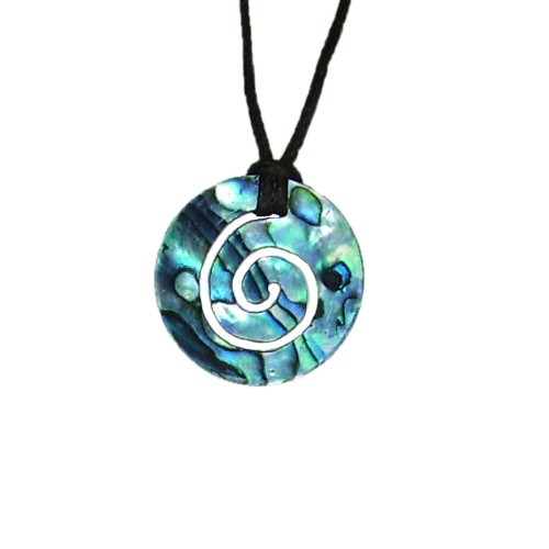 Paua Koru Pendant 30mm from Pacific Jewel - Southern Paua New Zealand