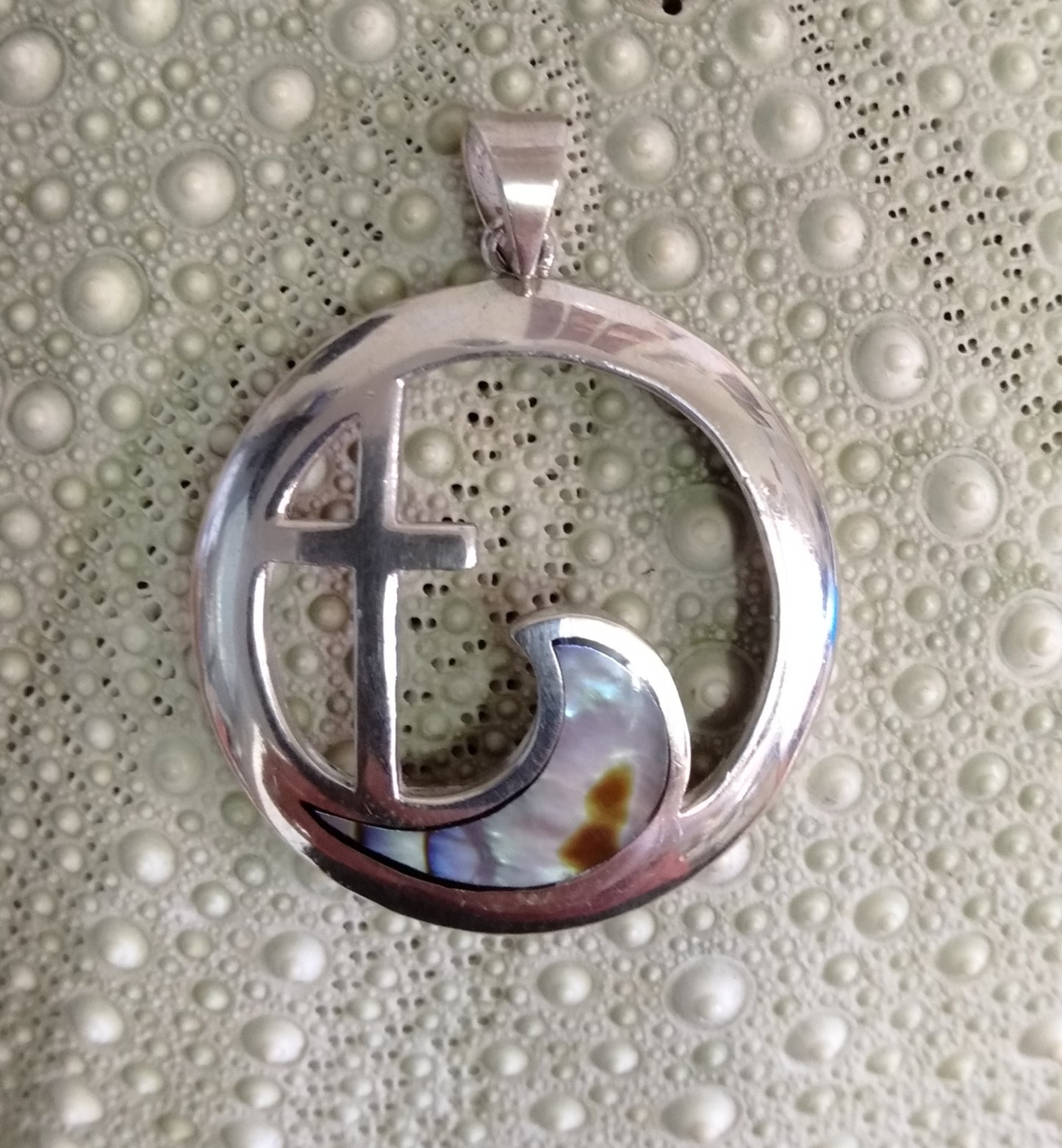 Paua Waves and Cross Pendant from Pacific Jewel - Southern Paua New Zealand