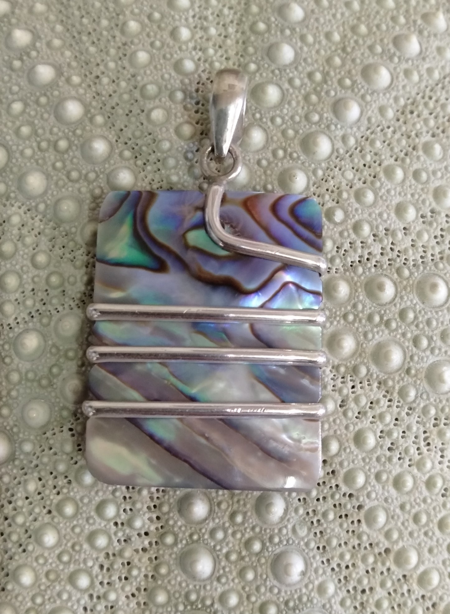 Rectangle Paua Pendant from Pacific Jewel - Southern Paua New Zealand