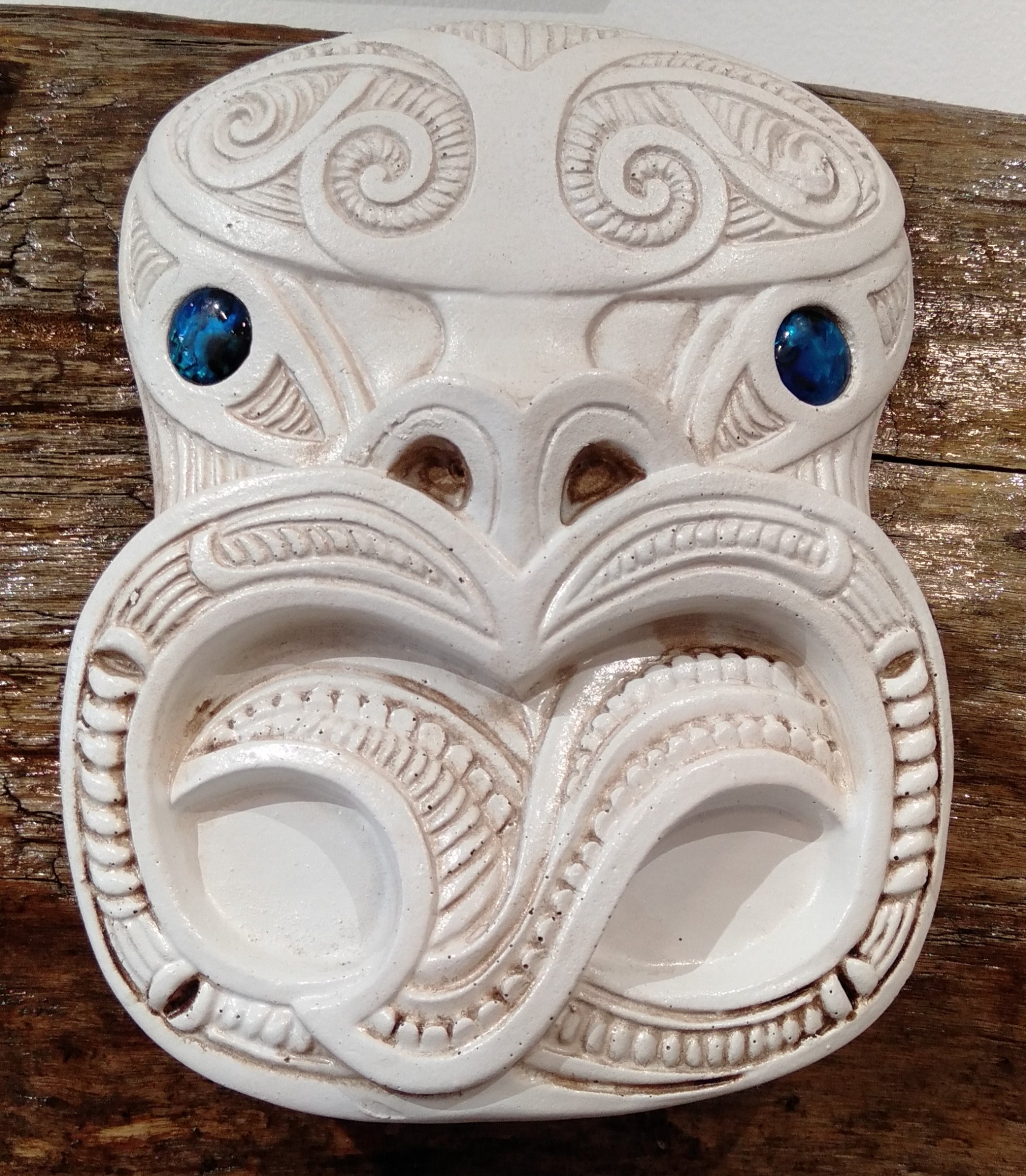 Tiki Resin Mask, Wall Hanging from Pacific Jewel - Southern Paua New Zealand