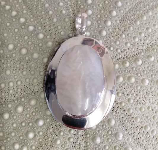 Sterling Silver And Mother Of Pearl Pendant from Pacific Jewel - Southern Paua New Zealand